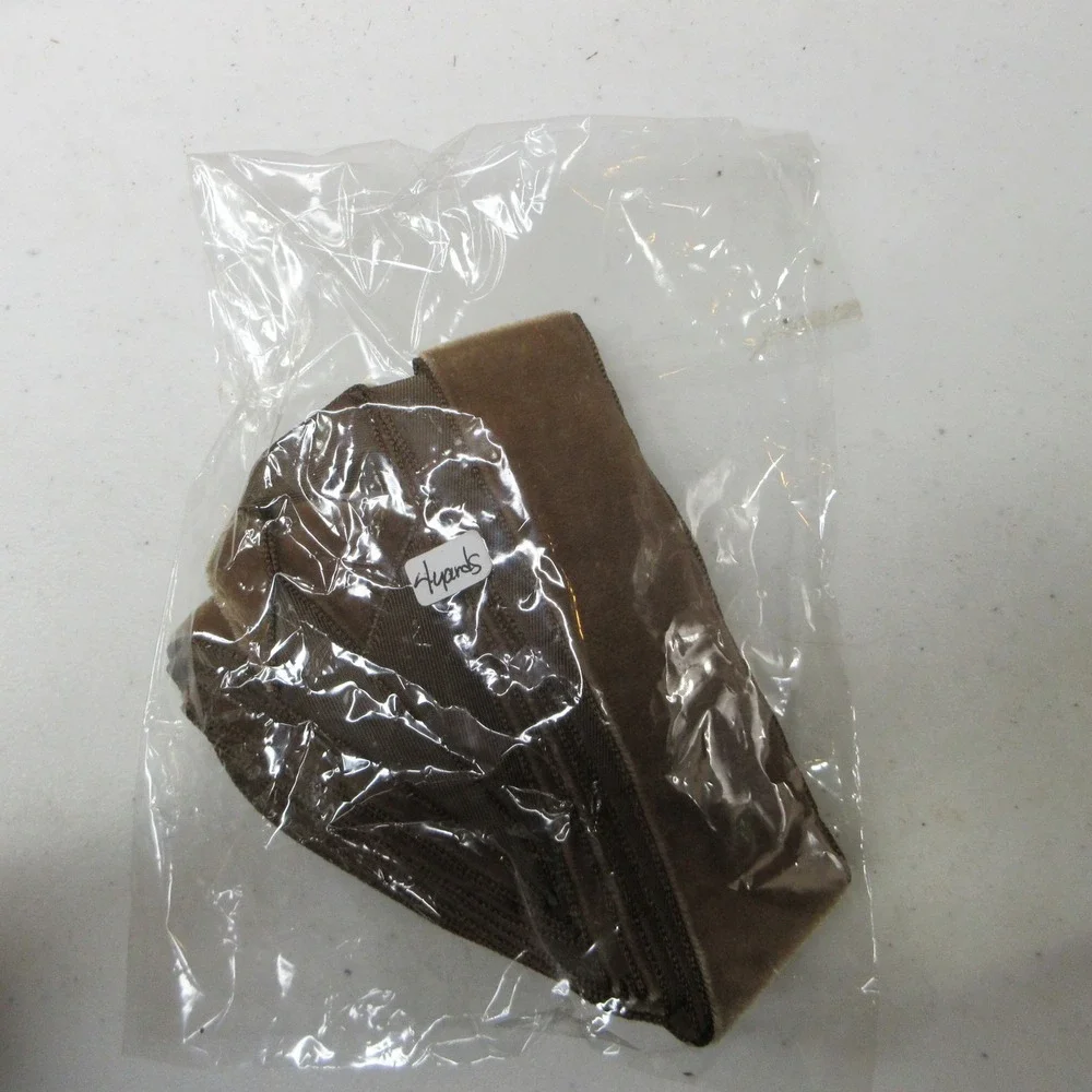 VTG Mocha Brown Velvet & Grosgrain Ribbon 1.5